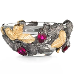 Strawberry jam socket with silver and rubies